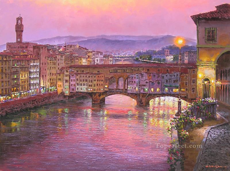 Ponte Vecchio European Towns.JPG Oil Paintings